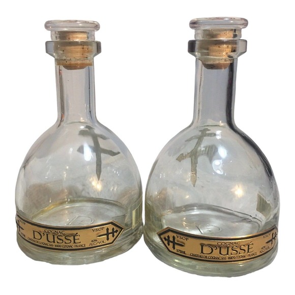 D'USSE VSOP Cognac 750ml Empty Glass Bottle with Cork Stopper Decanter France 2 - Picture 5 of 9